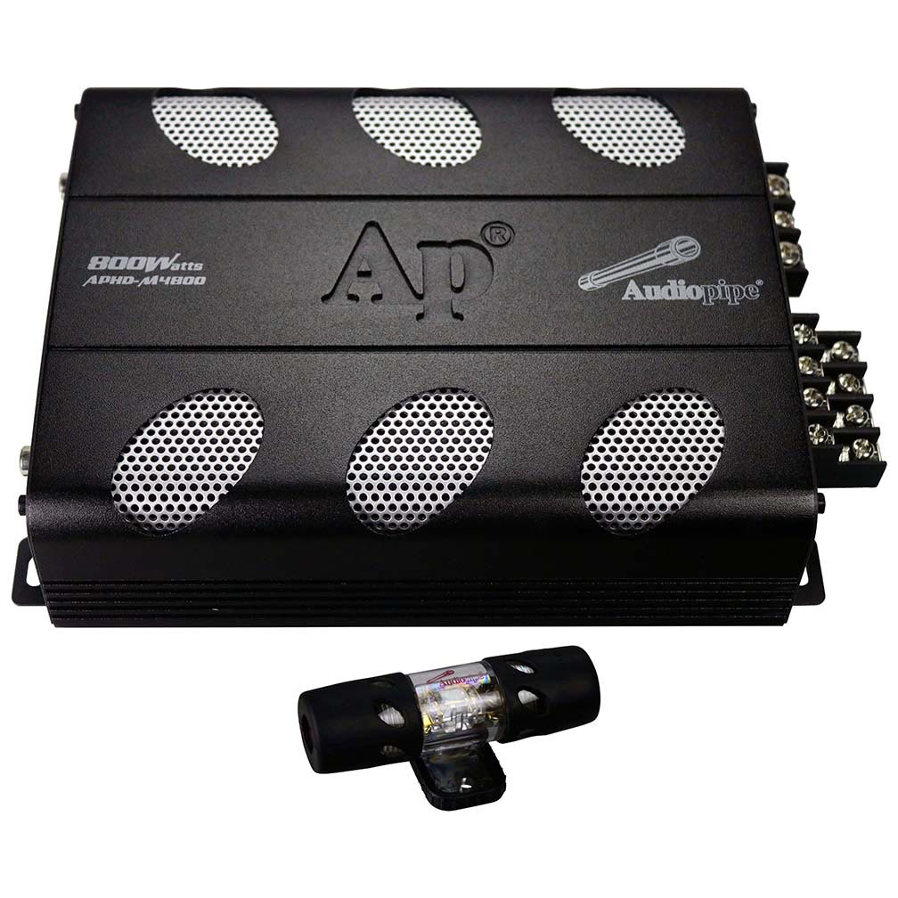 Audiopipe APHDM4800 Amplifier D Class 4 Channel 800 Watts