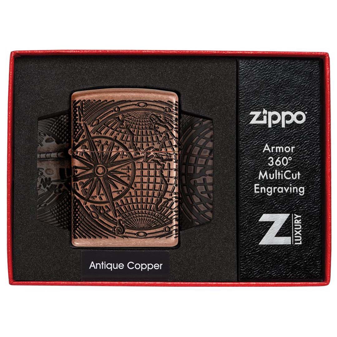 Zippo 29853 Windproof Lighter, World Map