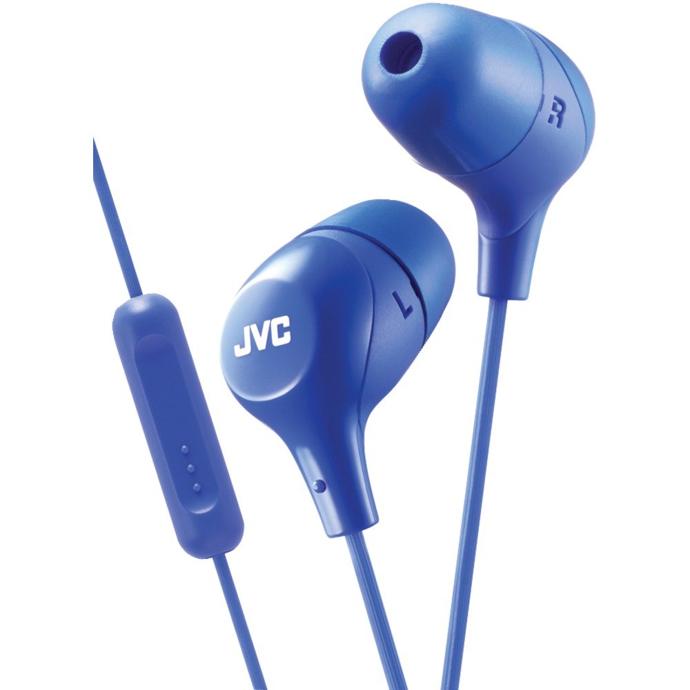 JVC HAFX38MA Marshmallow Inner-Ear Headphones w/Microphone (Blue)