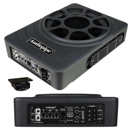 Audiopipe APLP1030 10" Low Profile Amplified Subwoofer, 500W Max/250W RMS