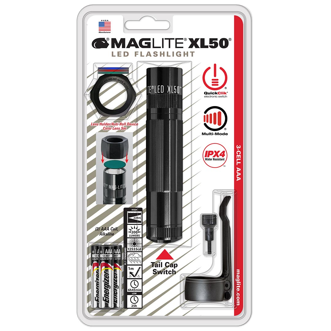 MAGLITE XL50S301C LED 3-Cell AAA Tactical Flashlight, Black