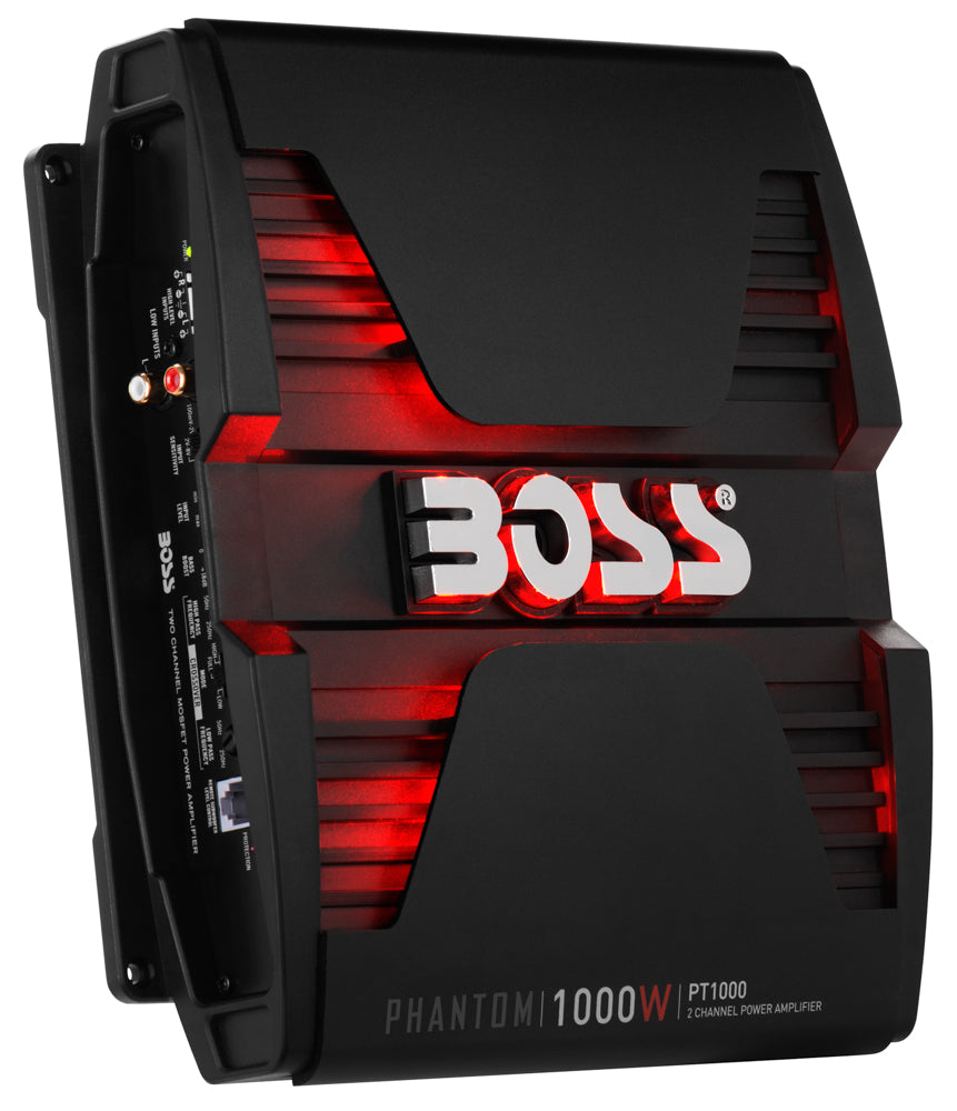 Boss Audio PT1000 1000 Watt 2 Channel Phantom Car Amplifier