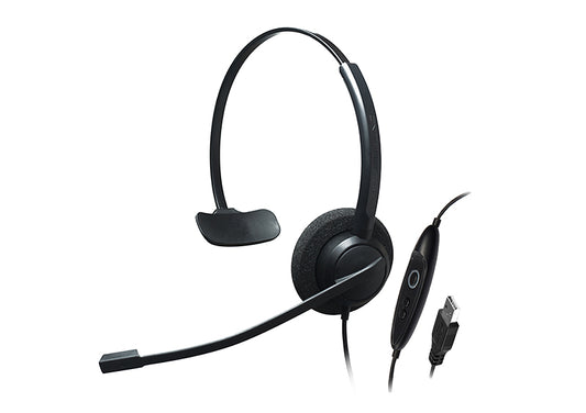 Addasound CRYSTAL-SR2731 Single Ear, Noise Cancelling USB Headset