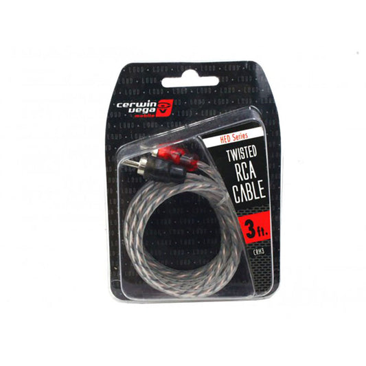 Cerwin Vega CRH6 HED Series 2ch RCA cable 6ft twisted pair single molded ends