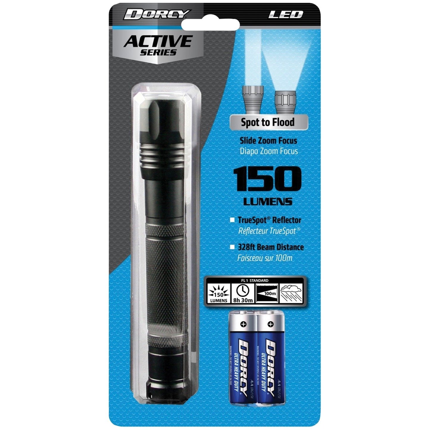 Dorcy 41-4216 150-Lumen LED Aluminum Flashlight