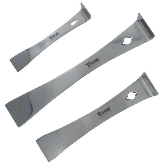 Titan 17007 Tool 3 pc Stainless Steel Pry Bar/Scraper Set