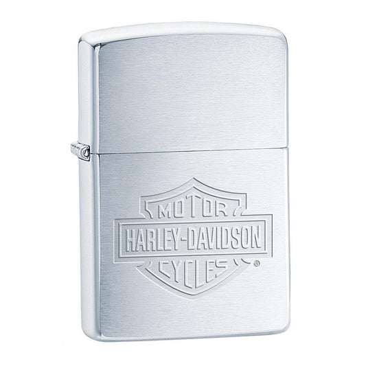 Zippo 200HDH199 Harley-Davidson Logo, Brushed Chrome Lighter