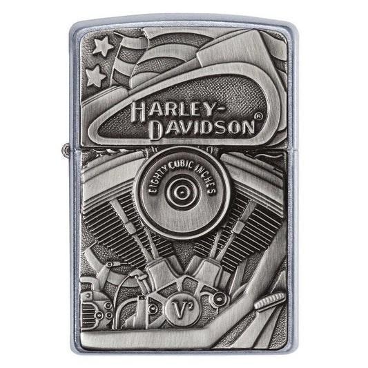 Zippo 29266 Harley-Davidson Street Chrome, Motor Flag