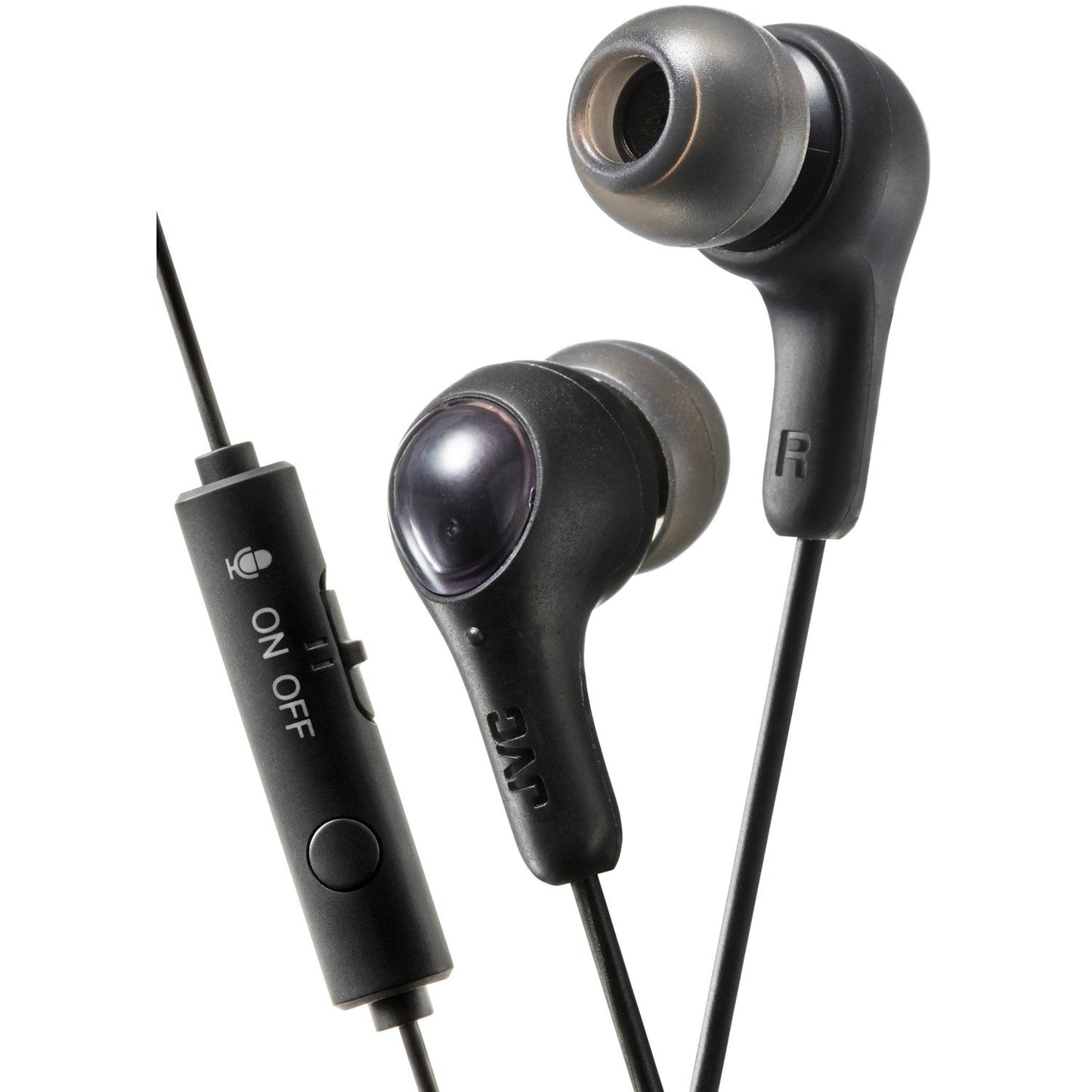 JVC HAFX7GB Gumy Gamer Earbuds w/Microphone (Black)