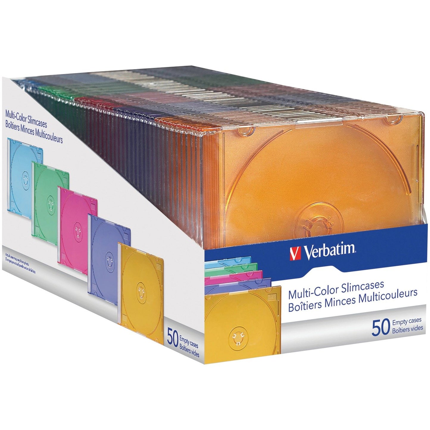 VERBATIM 94178 CD/DVD Color Slimcases 50