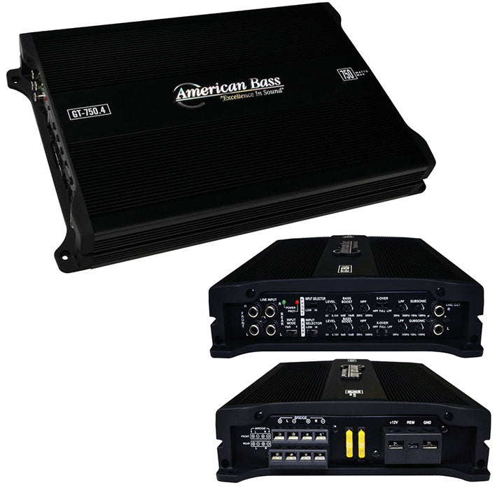 American Bass GT7504 4 Channel 750W Max Amplifier