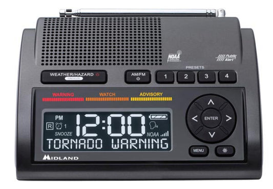 Midland WR400 25 Code S.A.M.E. with AM-FM Clock Radio Dual Alarm