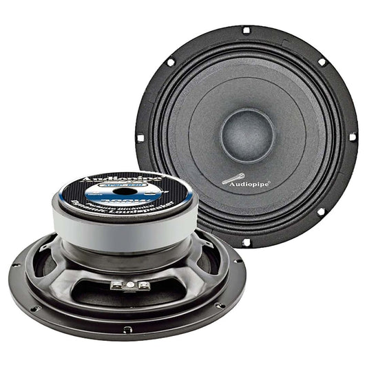 Audiopipe APSP840 8" Midbass Speaker, 150W RMS/300W Max, 8 Ohm