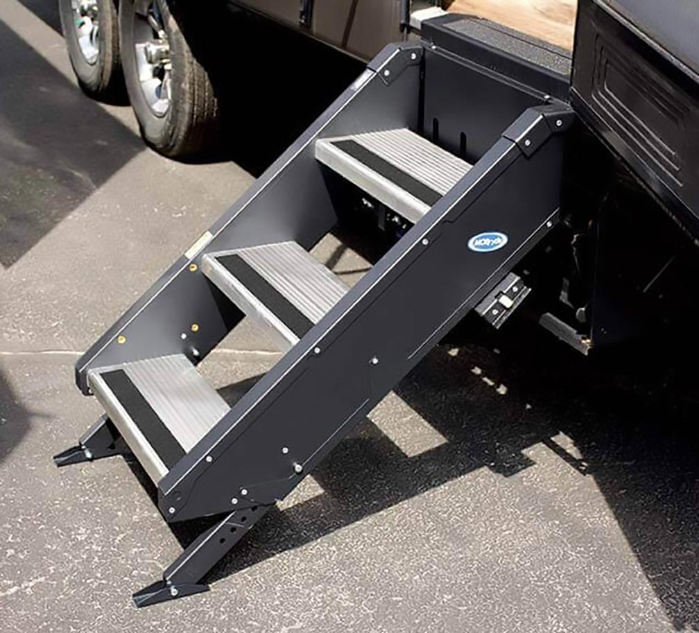 Morryde STP33004H Fold Up Entry Step Tall 3 Step 30-32" Door
