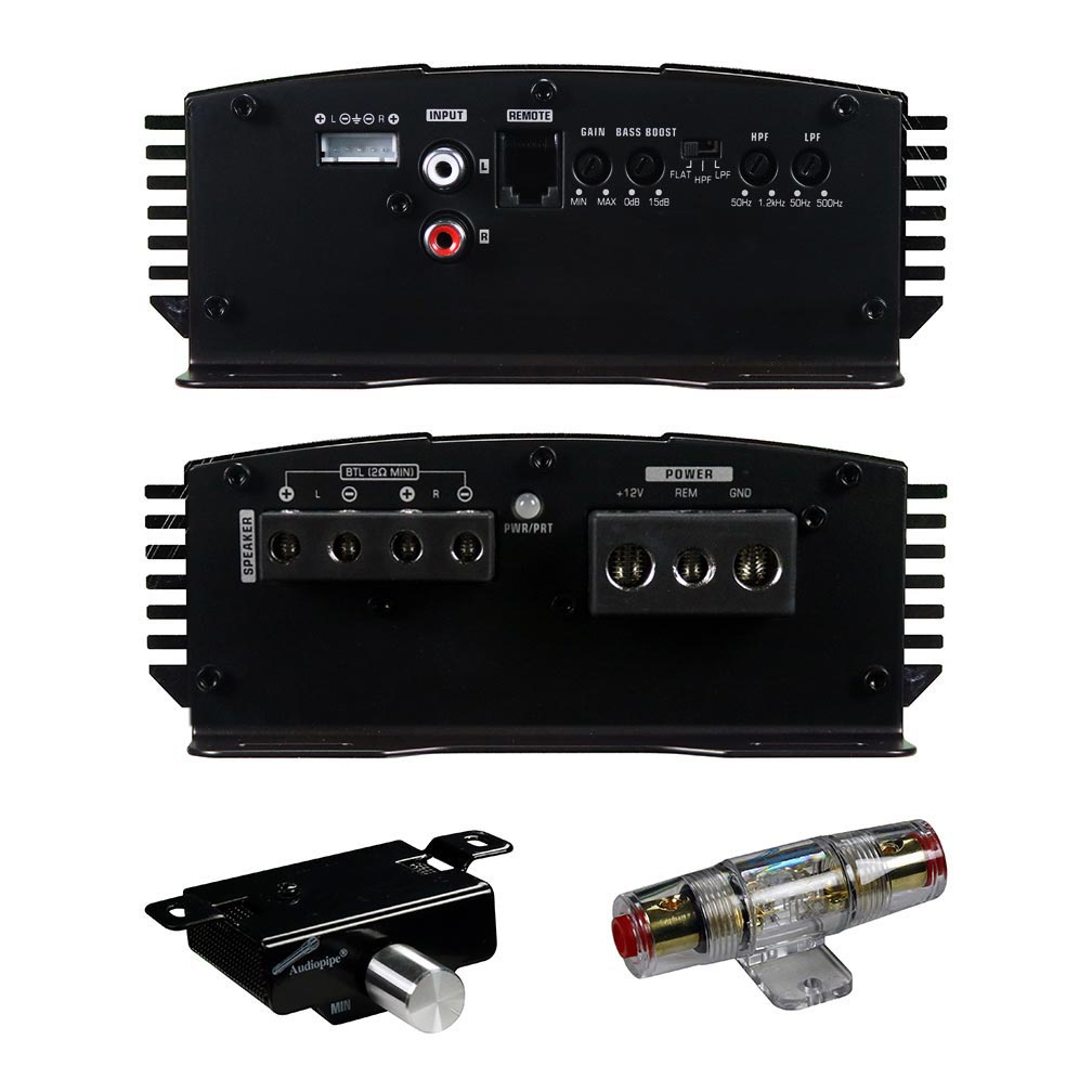 Audiopipe APMN2250 2200 Watt 2 Channel Mini Amplifier Full Range Class D