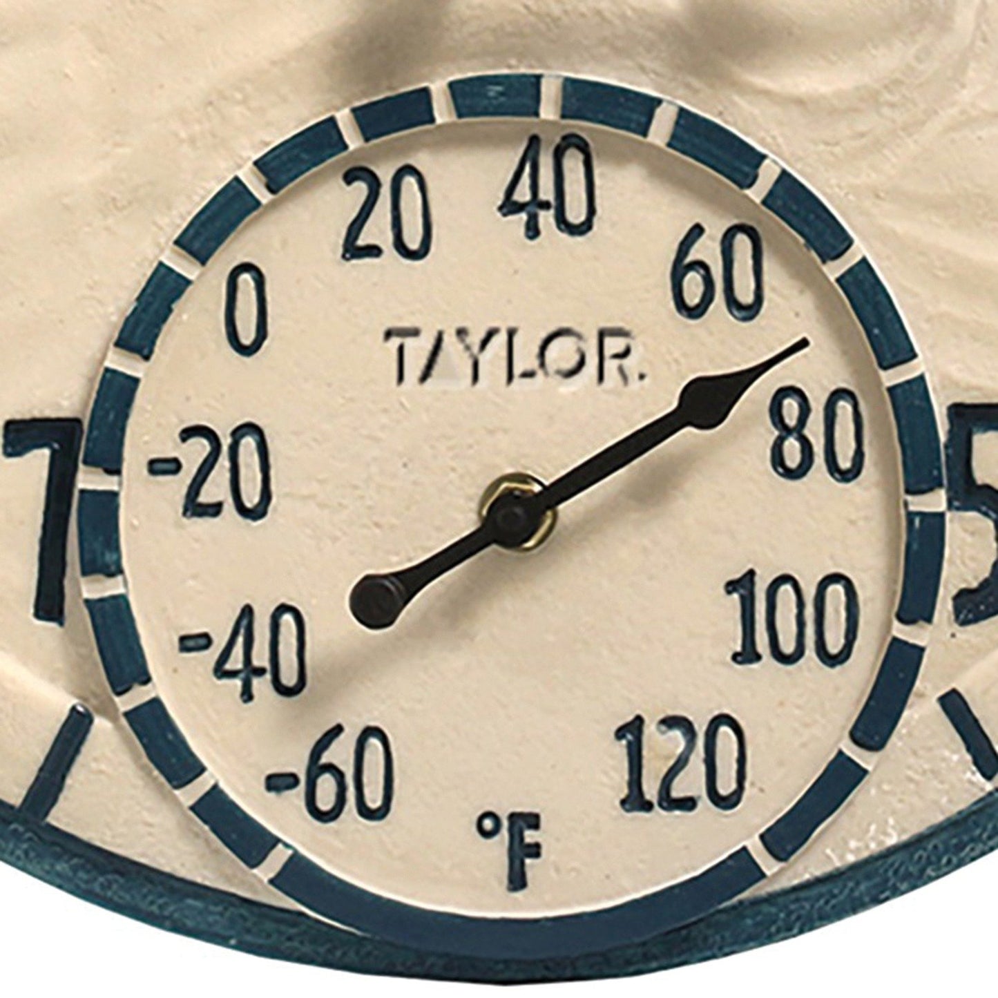 Taylor Precision Prod. 91501T 14" Poly Resin Clock with Thermometer (By the Sea)