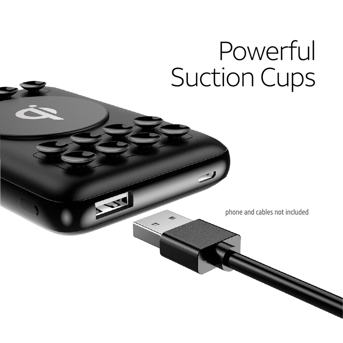 AT&T CETQPB10BLK 10,000 mAh Portable Wireless Suction Power Bank