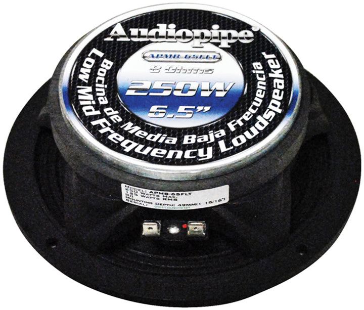 Audiopipe APMB65FLT 6.5" Flat Loud Speaker 250W Max (each)