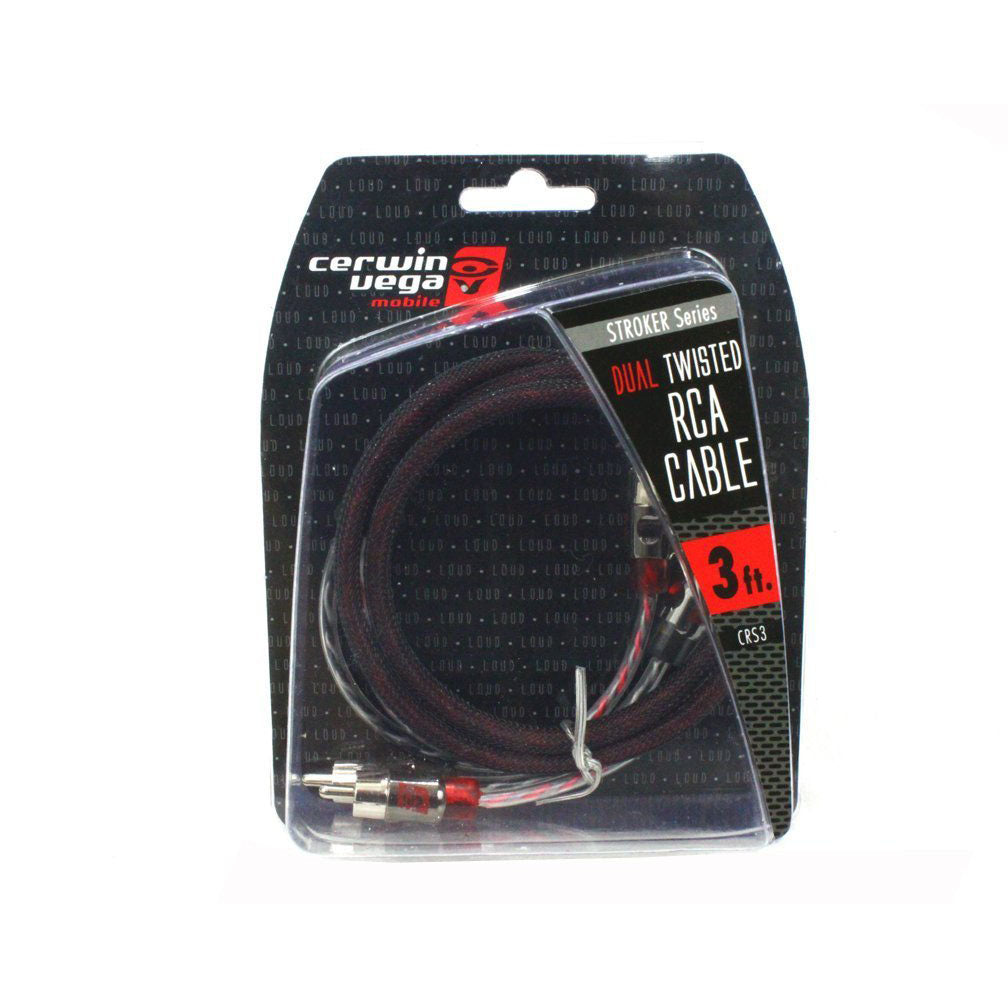 Cerwin Vega CRS6 Stroker Series 2-channel RCA cable 6ft dual twisted metal ends