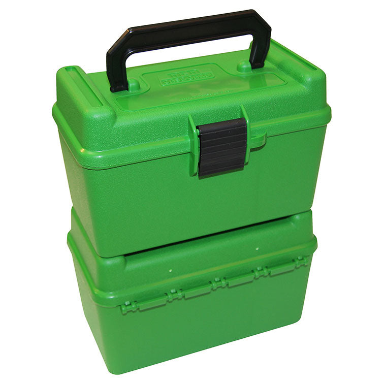MTM H50RMAG10 Deluxe Ammo Box 50 Round 257/7mm/458 (Green)