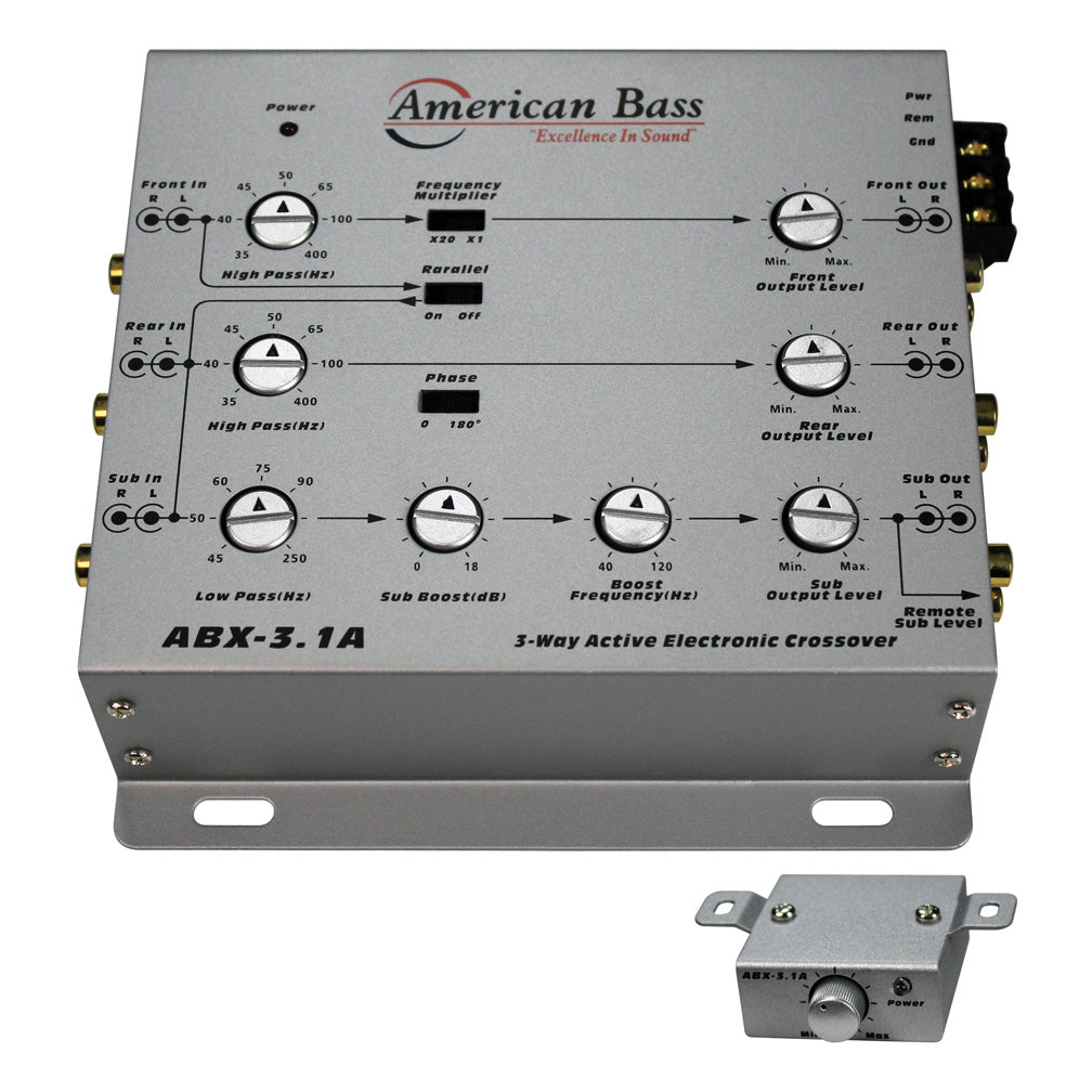 American Bass ABX31A 3 Way Active Digital Crossover