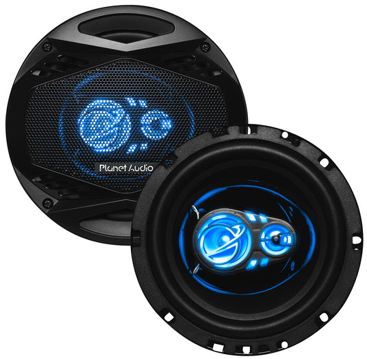 Planet Audio AC653 6.5" 300 Watts Max 3 Way LED Illuminated Tweeters