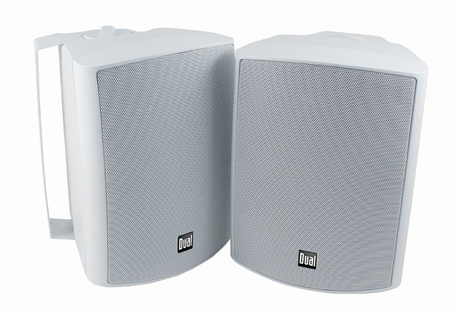 Dual LU53PW 5.25" 125 Watt 3 Way Indoor Outdoor White Speaker pair