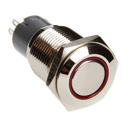 Street Vision SV1003765 16mm Flush Mount LED Momentary Switch  Red
