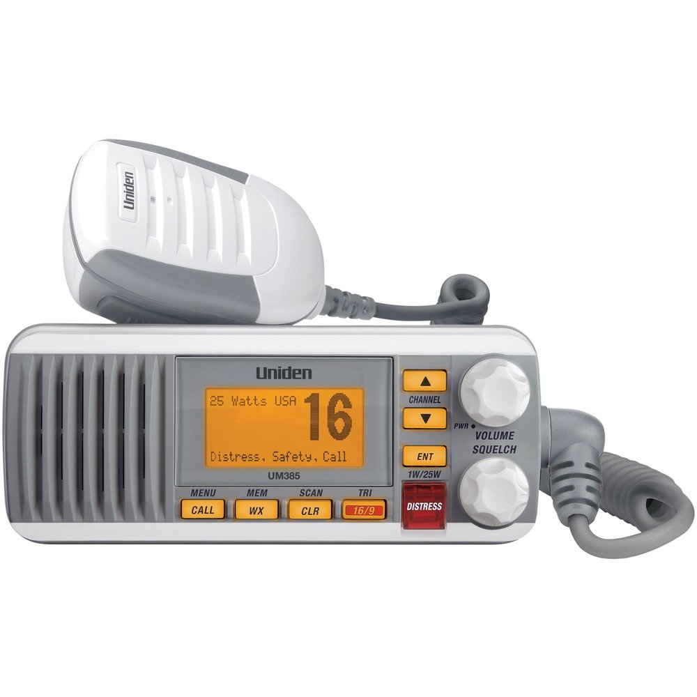 UNIDEN UNNUM385 25-Watt Fixed-Mount Marine Radio with DSC (White)