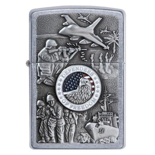 Zippo 24457 Windproof Lighter Joined Forces Emblem, Street Chrome