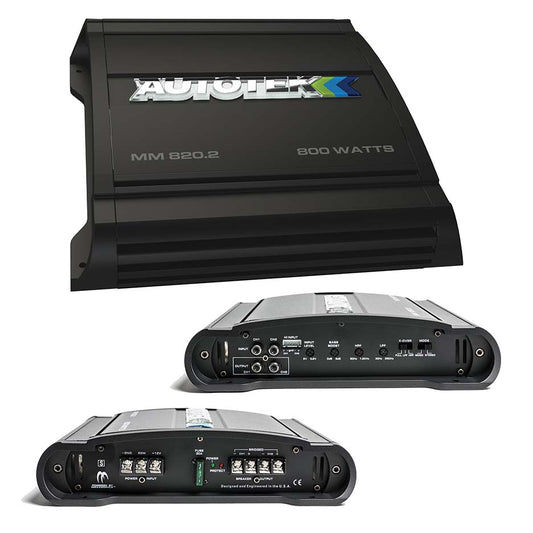 Autotek MM8202 Mean Machine 2 X 400 @ 2 Ohms 1 X 800 WATTS @ 4 Ohms Bridged