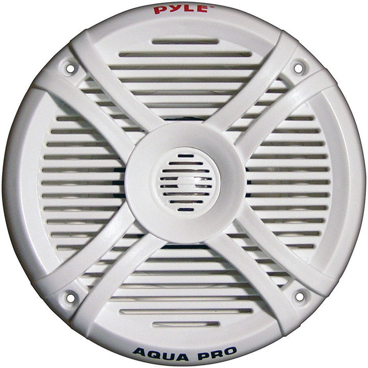 Pyle Dual 6.5'' Water Resistant Marine Speakers, 2-Way Full Range Stereo Sound, 250 Watt, White (Pair)
