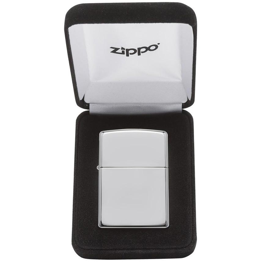 Zippo 15 Windproof Lighter High Polish Sterling Silver Finish