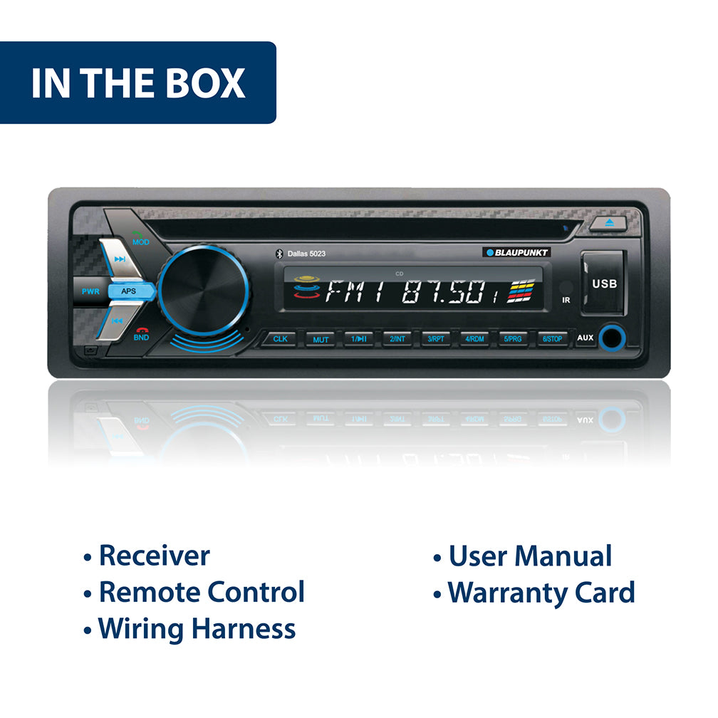 Blaupunkt Head unit AM/FM/CD/BT/USB/Remote/ Detachable Face