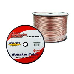 Pipeman's ISSP141000CL 14 Gauge Speaker Cable 1000Ft Clear jacket