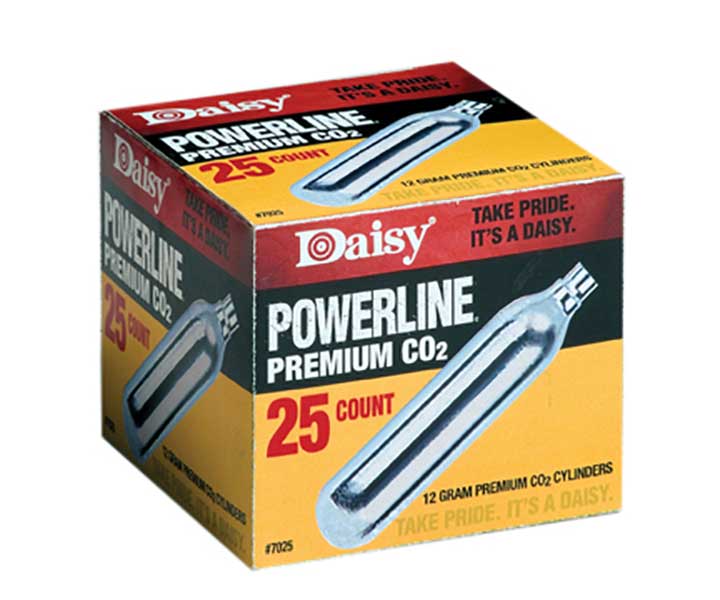 Daisy Outdoor Products 997025611 CO2 Cylinder 25 Count Silver 12gm