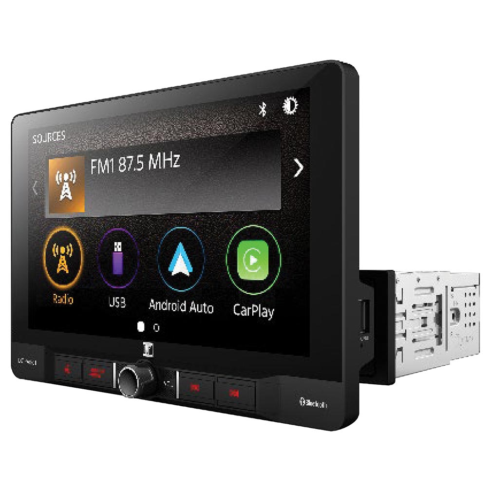 Dual DCPA901 9" S.DIN Mechless Swivel Touchscreen, BT, CarPlay & Android Auto