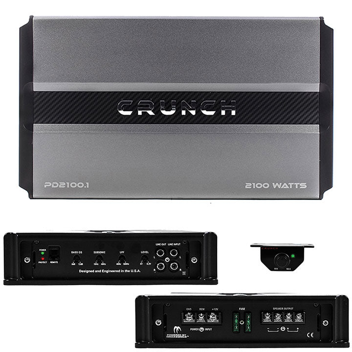 Crunch PD 2100.1 Power Drive Monoblock Amplifier class Ab, 2100 Watts