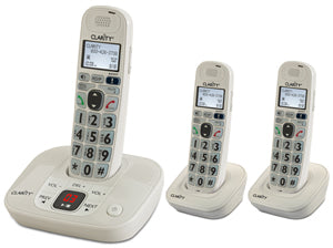 Clarity D712C2 DECT 6.0 Amp. Phone w/Answering Machine & 2 Expandable Handsets