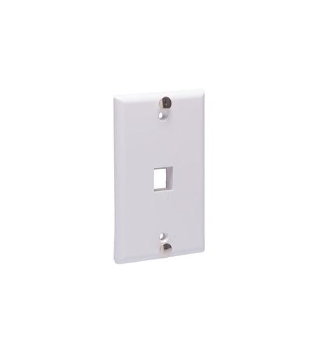 Icc IC107FFWWH Wall Plate, Phone, Flush, 1-port, White