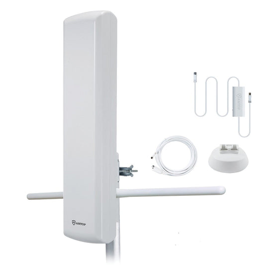 ANTOP ANTENNA INC. AT402BV Flat-Panel Smartpass-Amplified Outdoor HDTV Antenna