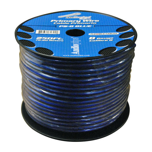 Audiopipe PS8BL Power Wire 8 Gauge 250 Foot  Blue