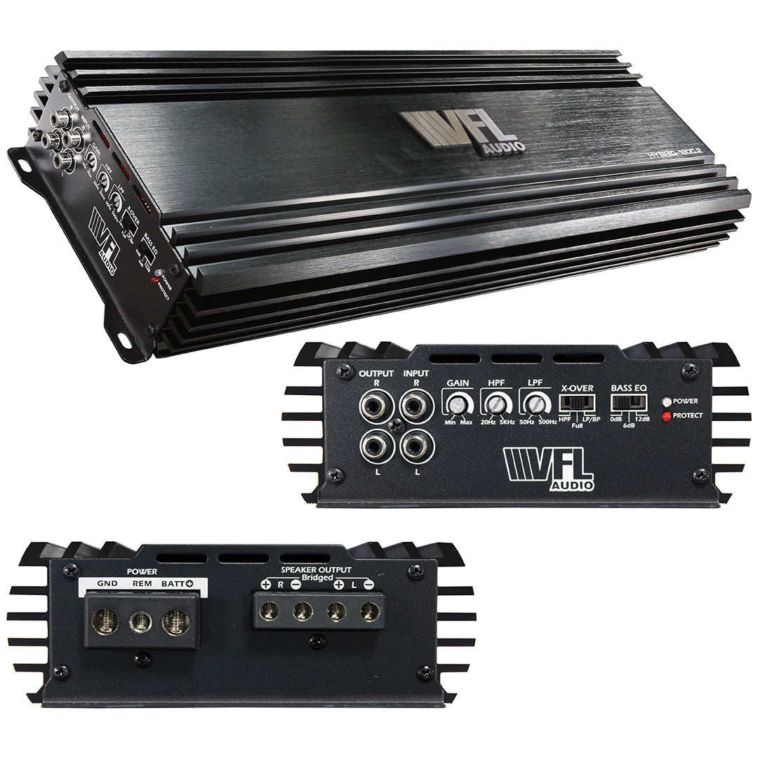 VFL Audio VFLHYBRID18002 Hybrid 2 Channel Amplifier, 2000W MAX