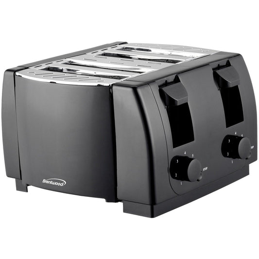 BRENTWOOD TS-285 4 Slice Cooltouch Toaster (Black)