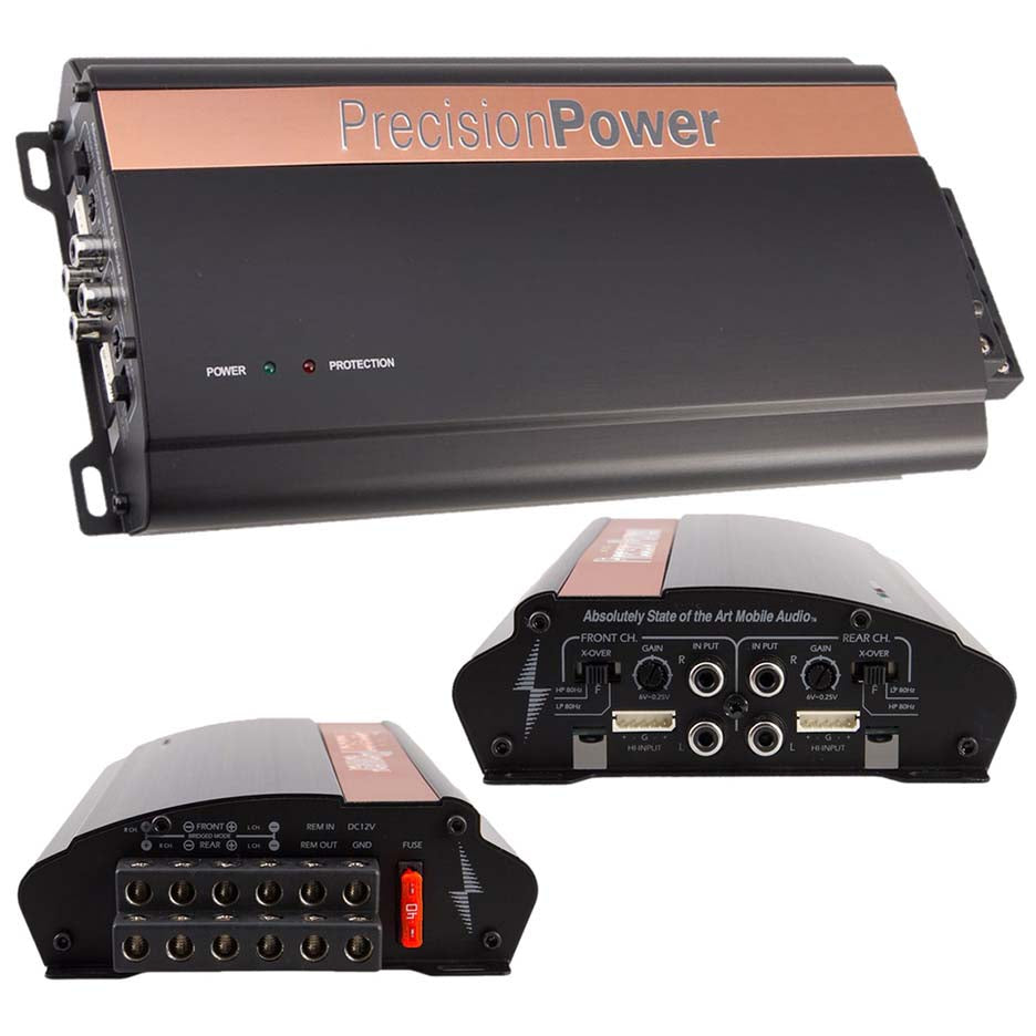 i520.4 - Precision Power 4-Channel 520W RMS 1040W Max Class D iON Series Full Range Digital Stereo Bridgeable Amplifier
