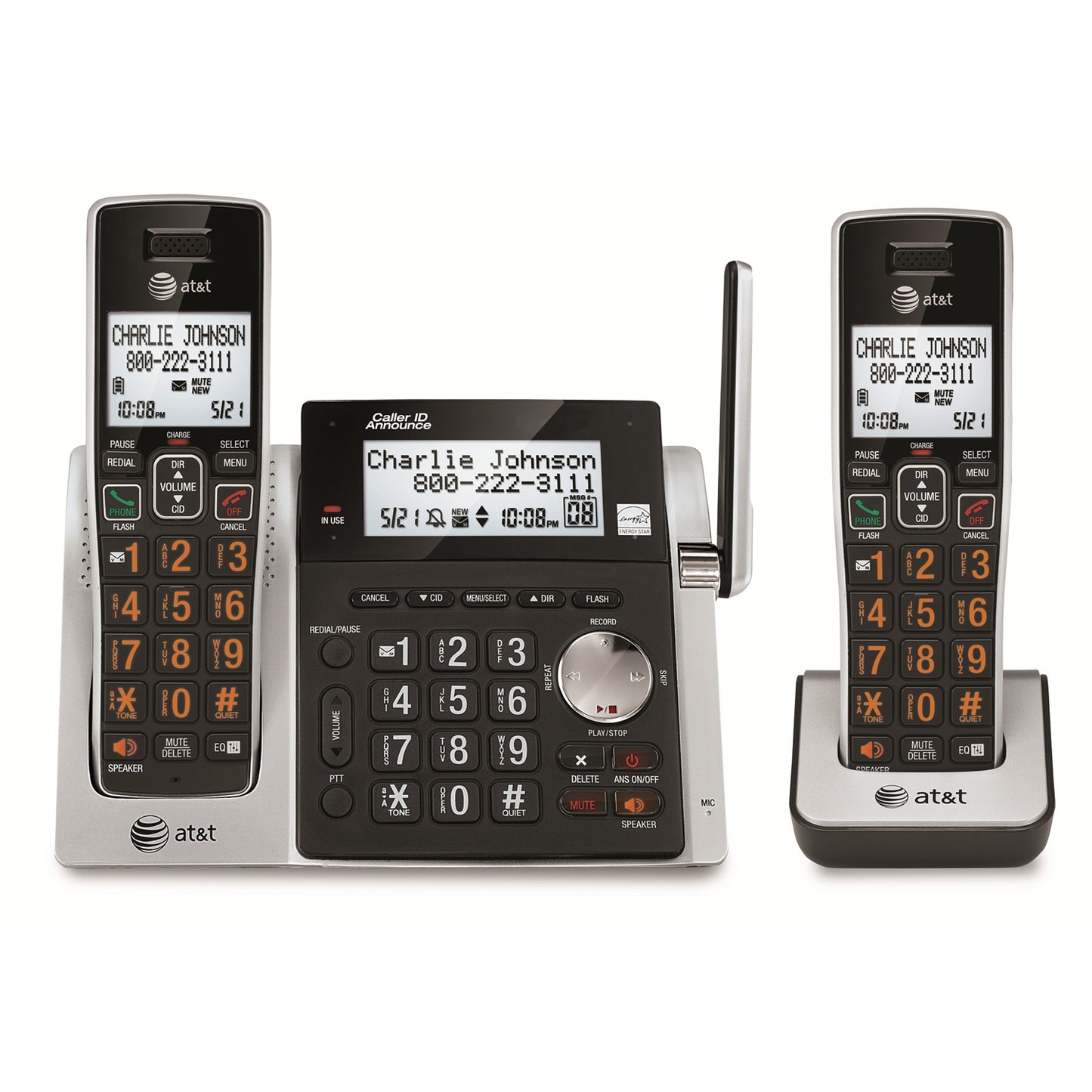 AT&T CL83213 Cordless Answering System with Dual Caller ID/Call Waiting (2-handset system)