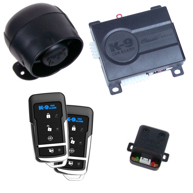 K9CLASSICEDP2 Car Alarm K9 (2) 4-Button Rem.Shock Sensor;Data Port