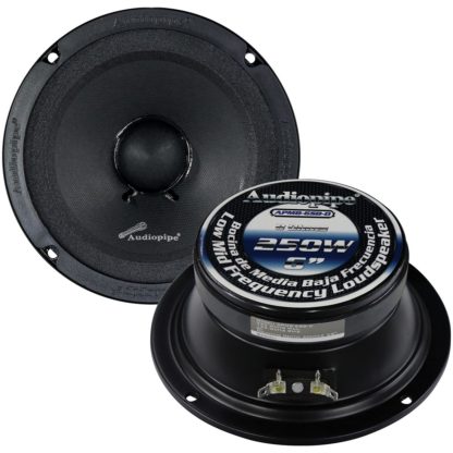 Audiopipe APMB6SBD 6″ Low Mid Frequency Sealed Back Speaker 250W MAX Each