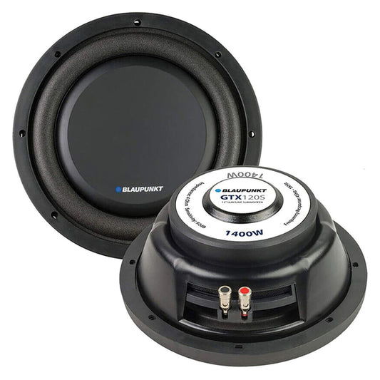 Blaupunkt GTX120S Slim Line Single-Voice-Coil 4-Ohm Subwoofer 12In. 1400W Max