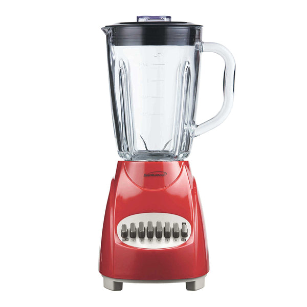 Brentwood JB-920R 42-Ounce 12-Speed + Pulse Electric Blender with Glass Jar